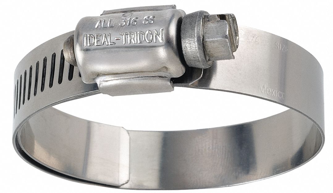 Worm Gear Hose Clamp 1/2 W 3/4 ID PK10