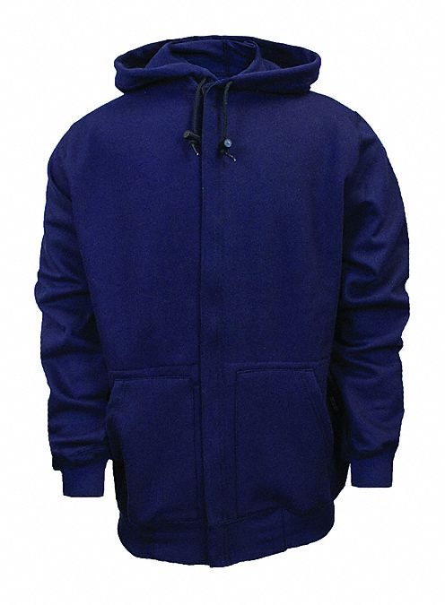 H3395 FR Zip Hooded Sweatshirt Navy M