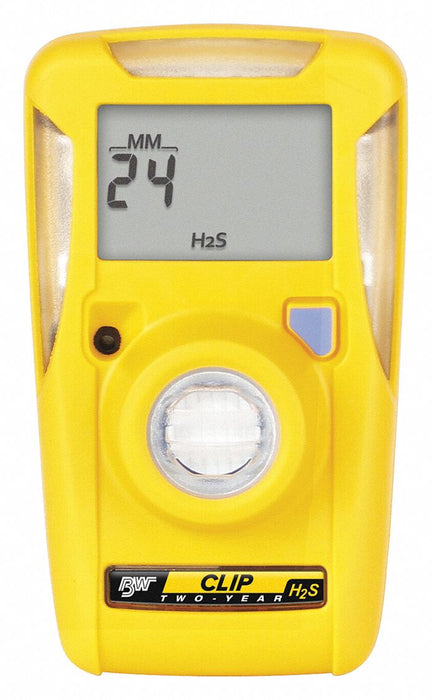 Single Gas Detectr H2S Yllw 2yr. Battery