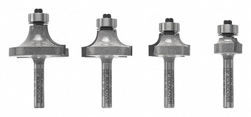 Router Bit Set 4 Pc Carbide Tipped