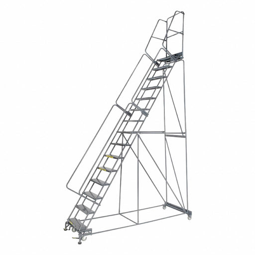 Safety Rolling Ladder Steel 150 in.H