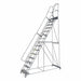 Safety Rolling Ladder Steel 150 in.H