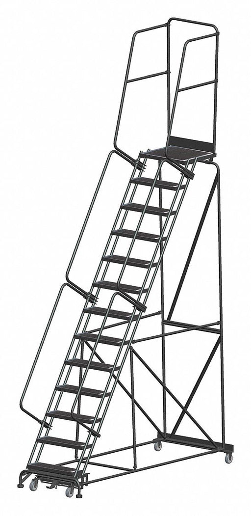 Rolling Ladder Serrated Step Tread Steel