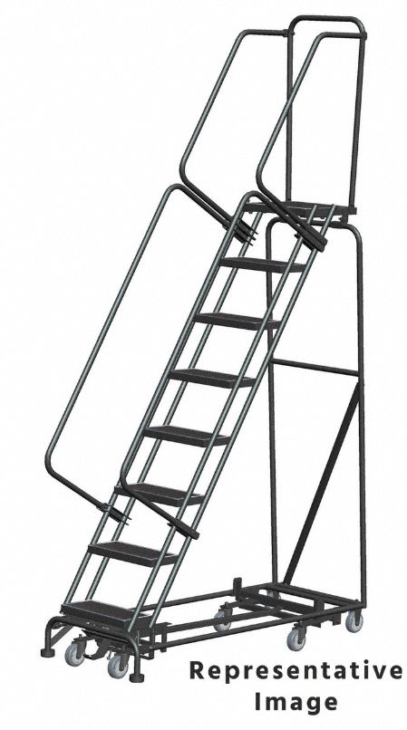 Lockstep Rolling Ladder Steel 80 in.H