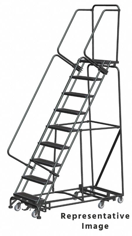 Lockstep Rolling Ladder Steel 90 in.H