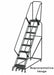Lockstep Rolling Ladder Steel 80 in.H