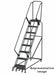 Lockstep Rolling Ladder Steel 80 in.H