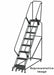 Lockstep Rolling Ladder Steel 80 in.H