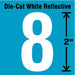 NumberLabel Vinyl 2inH 1-1/4inW PK5