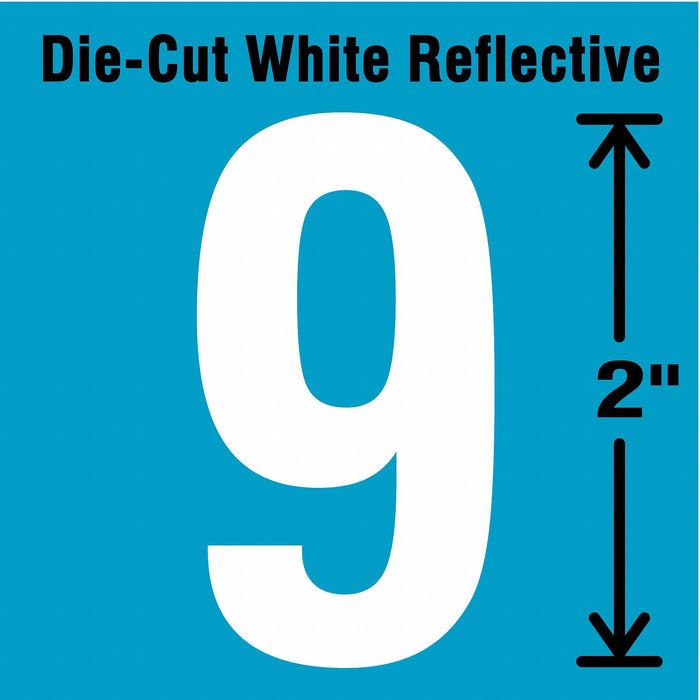 NumberLabel Vinyl 2inH 1-1/4inW PK5