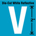 LetterLabel Vinyl 2inH 1-1/4inW PK5