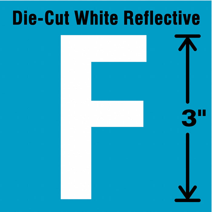 LetterLabel Vinyl 3inH 1-3/4inW PK5