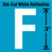 LetterLabel Vinyl 3inH 1-3/4inW PK5
