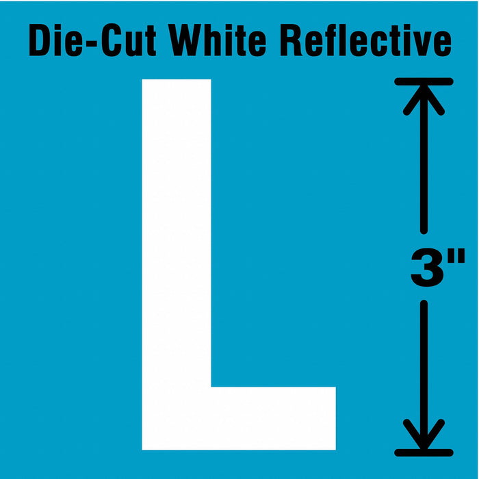 LetterLabel Vinyl 3inH 1-3/4inW PK5