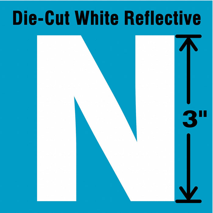 LetterLabel Vinyl 3inH 1-3/4inW PK5