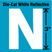LetterLabel Vinyl 3inH 1-3/4inW PK5