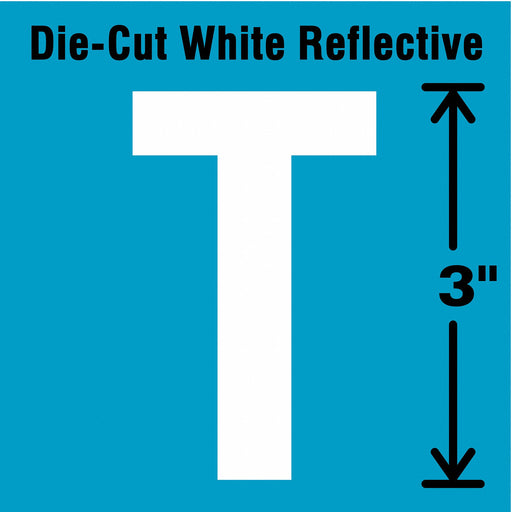 Die-Cut Refl. Letter Label T 3In H PK5