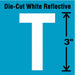 LetterLabel Vinyl 3inH 1-3/4inW PK5