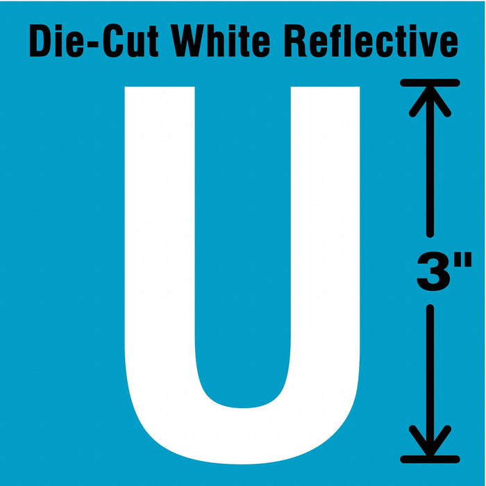 LetterLabel Vinyl 3inH 1-3/4inW PK5