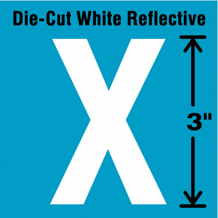 LetterLabel Vinyl 3inH 1-3/4inW PK5