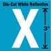 LetterLabel Vinyl 3inH 1-3/4inW PK5