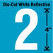 H3433 NumberLabel Vinyl 4inH 2-1/2inW PK5
