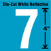 H3433 NumberLabel Vinyl 4inH 2-1/2inW PK5