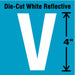 K8345 LetterLabel Vinyl 4inH 2-1/2inW PK5