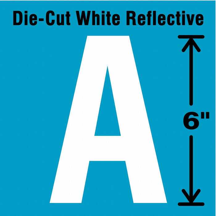Letter Label Vinyl 6 in H 2-3/4 in W
