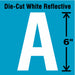 Letter Label Vinyl 6 in H 2-3/4 in W