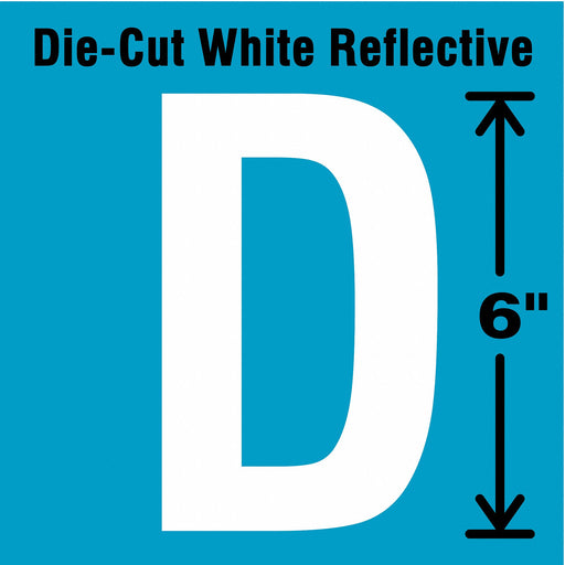 Letter Label Vinyl 6 in H 3-3/8 in W