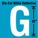 Letter Label Vinyl 6 in H 3-1/4 in W