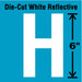Letter Label Vinyl 6 in H 3-3/8 in W