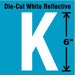 Letter Label Vinyl 6 in H 2-3/4 in W