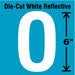Letter Label Vinyl 6 in H 3-1/2 in W