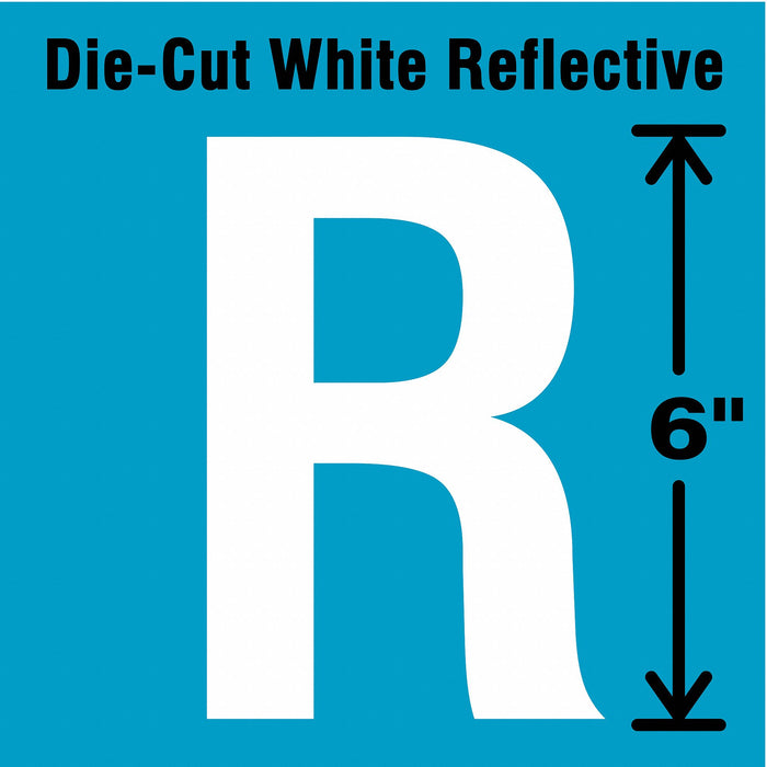 Letter Label Vinyl 6 in H 2-3/4 in W