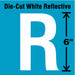 Letter Label Vinyl 6 in H 2-3/4 in W