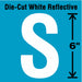Letter Label Vinyl 6 in H 2-3/4 in W