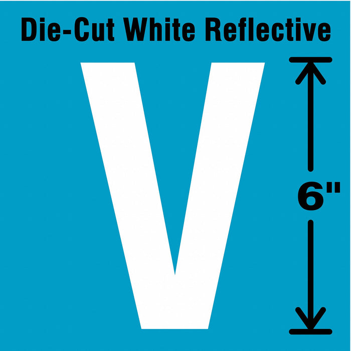 Letter Label Vinyl 6 in H 2-3/4 in W