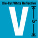 Letter Label Vinyl 6 in H 2-3/4 in W
