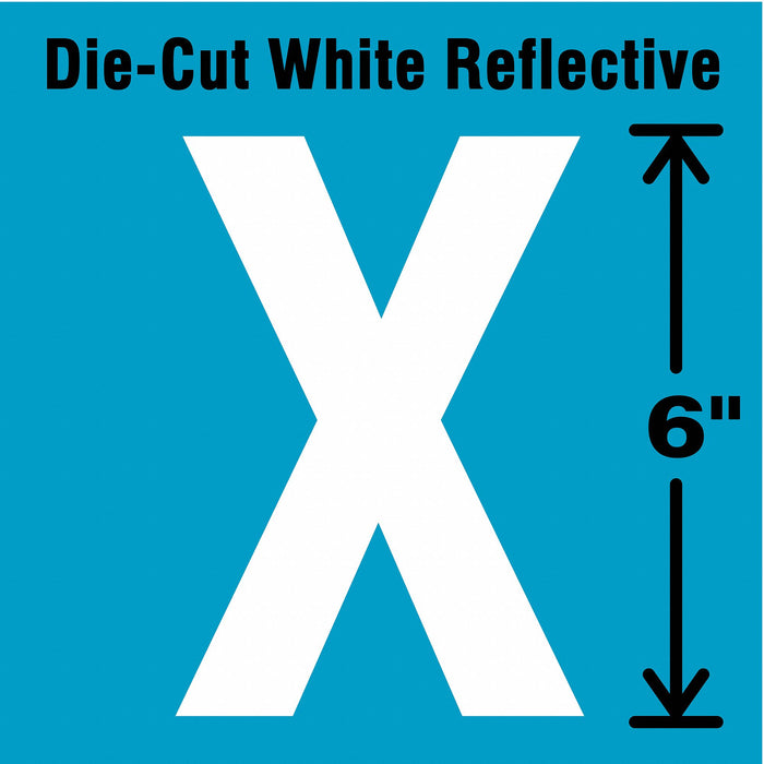 Letter Label Vinyl 6 in H 2-3/4 in W