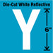 Letter Label Vinyl 6 in H 2-3/4 in W