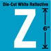 Letter Label Vinyl 6 in H 2-3/4 in W