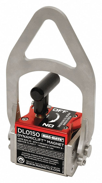 Lifting Magnet 150 lb Flat Cap. 3 in L