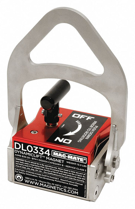 Lifting Magnet 334 lb Flat Cap. 4 1/4 L