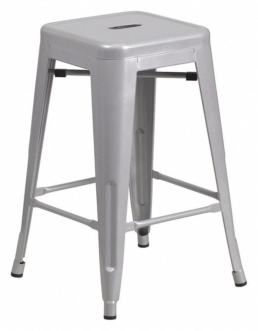 Stool Welded Legs Silver 24 H