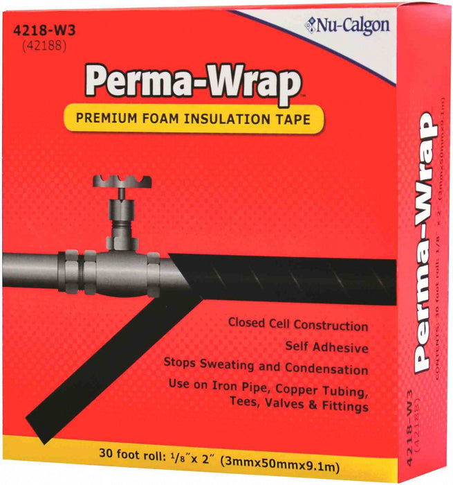 Foam Tape Black 10 yd L 2 in W