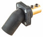 Angled Recp Blk Male Dbl Set Screw 400 A