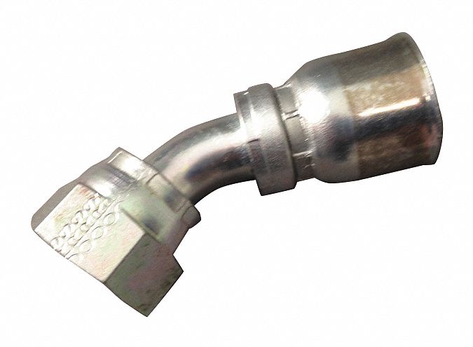 Crimp Fitting 45 Deg 1/4 ID 9/16 FORS