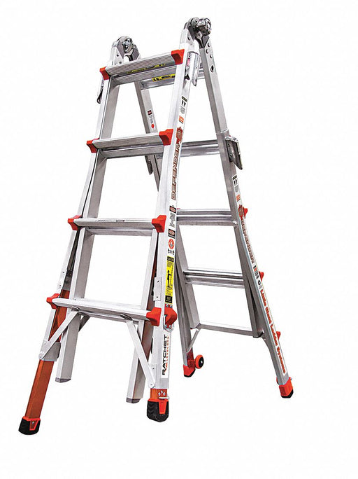 Multipurpose Ladder 300 lb Ld Cap. Alum.